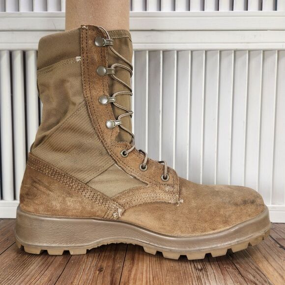 Belleville AFSTC Mens Sz 11 R Coyote Steel Toe Hot Weather Military Combat Boots - Picture 5 of 10